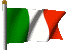 Bandera italiana animada.