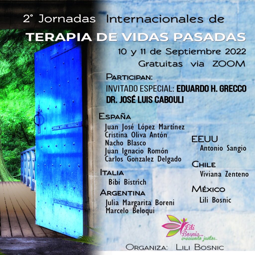 Segundas Jornadas Internacionales de Terapia de Vidas Pasadas. Cartel promocional 1.